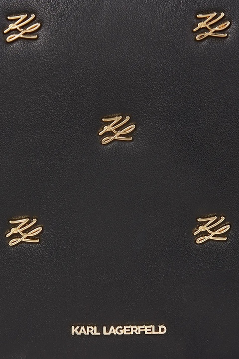 Karl Lagerfeld torebka skórzana kolor czarny A4W30109 - zdjęcie produktu nr 2