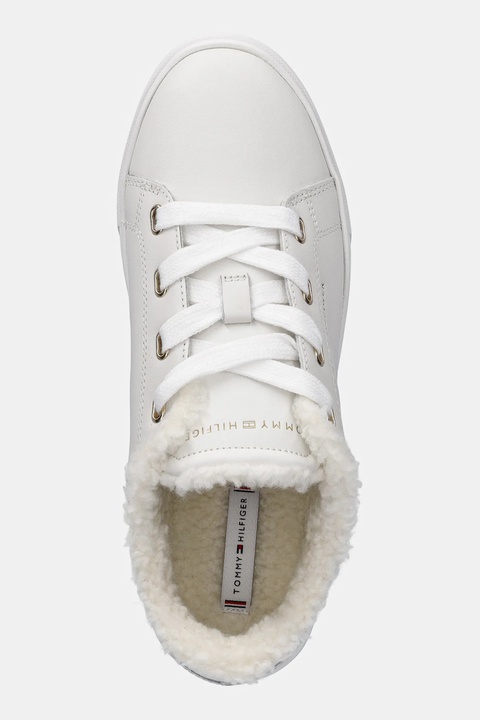 Tommy Hilfiger sneakersy skórzane CASUAL CUPSOLE SNEAKER WL damskie kolor biały FW0FW08824 - zdjęcie produktu nr 2