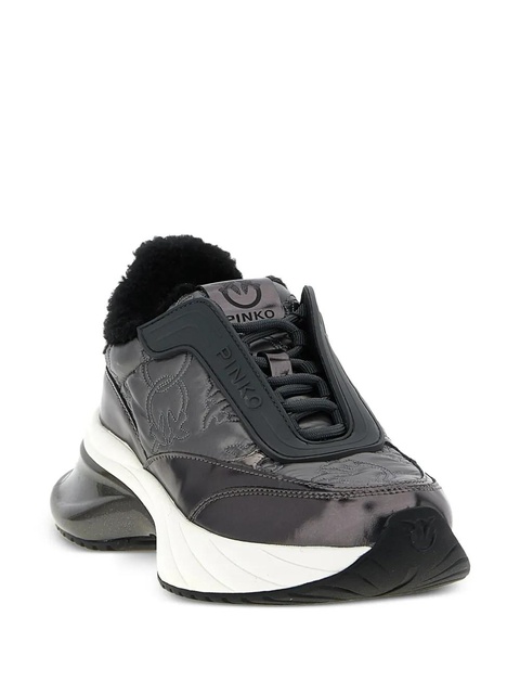 PINKO Ariel 19 quilted logo-detail sneakers - Grey - zdjęcie produktu nr 2