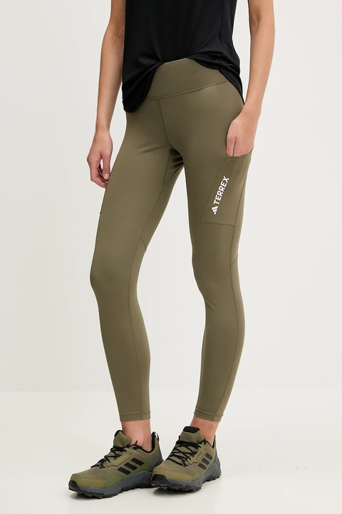 adidas TERREX legginsy Multi damskie kolor zielony gładkie JF1267 - zdjęcie produktu nr 1