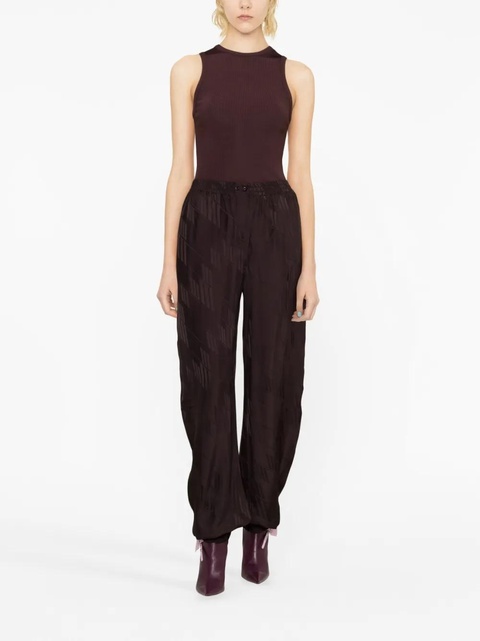 The Attico logo-jacquard tapered trousers - Brown - zdjęcie produktu nr 2