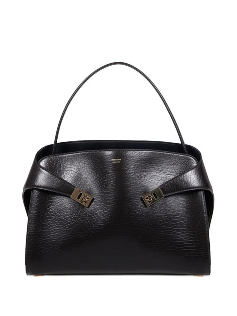 Ferragamo buckled leather shoulder bag - Brown - zdjęcie produktu nr 1