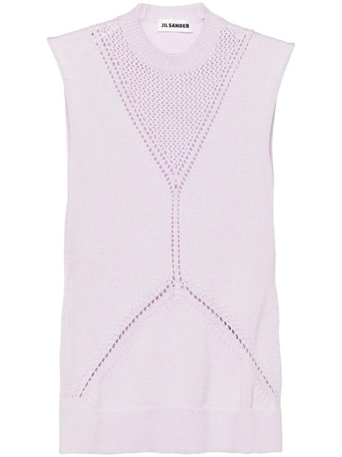 Jil Sander sleeveless knitted top - Purple - zdjęcie produktu nr 1