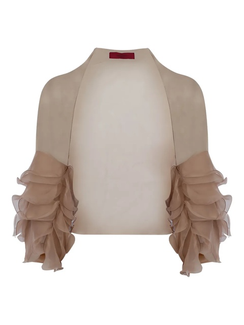 Valentino Garavani ruffled-sleeve jacket - Neutrals - zdjęcie produktu nr 1