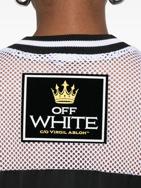 Off-White mesh-panel number-print dress - Black - zdjęcie produktu nr 2