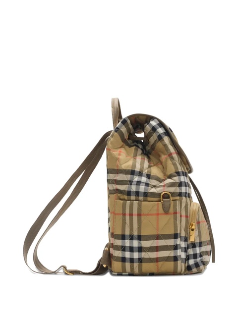 Burberry Horseshoe checked-pattern backpack - Neutrals - zdjęcie produktu nr 1