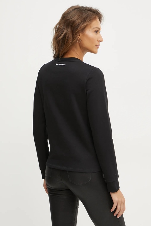 Karl Lagerfeld bluza damska kolor czarny z aplikacją A1W20010 - zdjęcie produktu nr 2