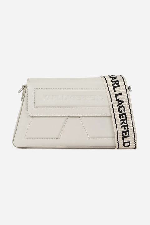 Karl Lagerfeld torebka skórzana IKON/K kolor biały A2W30198 - zdjęcie produktu nr 1