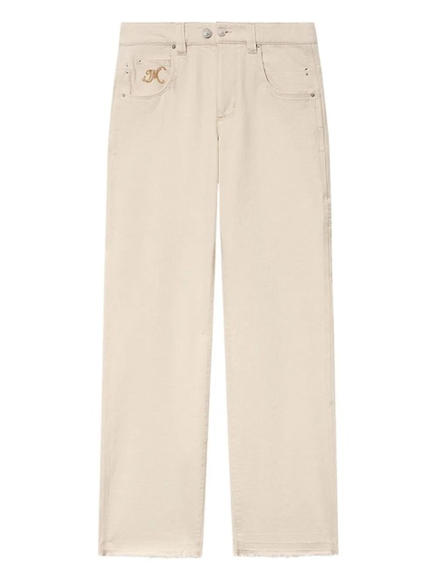 ISABEL MARANT Jeyda embroidered straight trousers - Neutrals - zdjęcie produktu nr 1