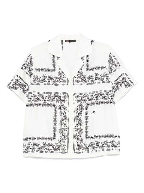 Maje embroidered shirt - White - zdjęcie produktu nr 2