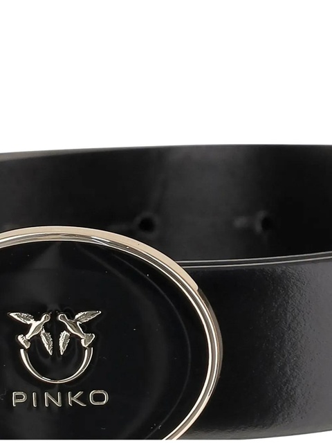 PINKO logo-plaque leather belt - Black - zdjęcie produktu nr 2