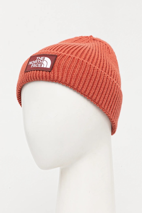 The North Face czapka TNF Logo Box kolor pomarańczowy NF0A8CHEEED1 - zdjęcie produktu nr 2
