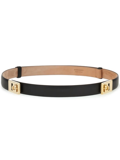 Ferragamo Gancini leather belt - Black - zdjęcie produktu nr 1