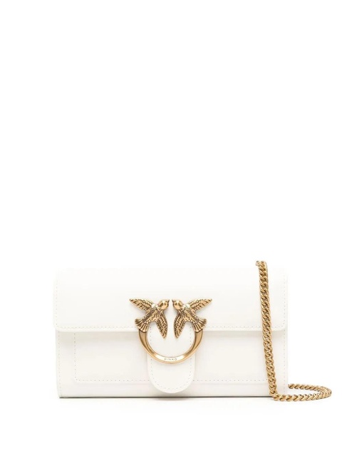 PINKO Love One leather crossbody bag - White - zdjęcie produktu nr 1