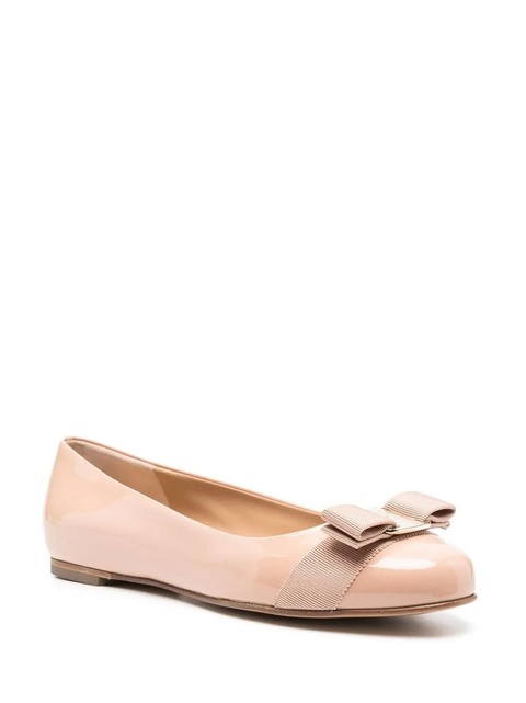 Ferragamo Varina patent leather ballerina shoes - Neutrals - zdjęcie produktu nr 2