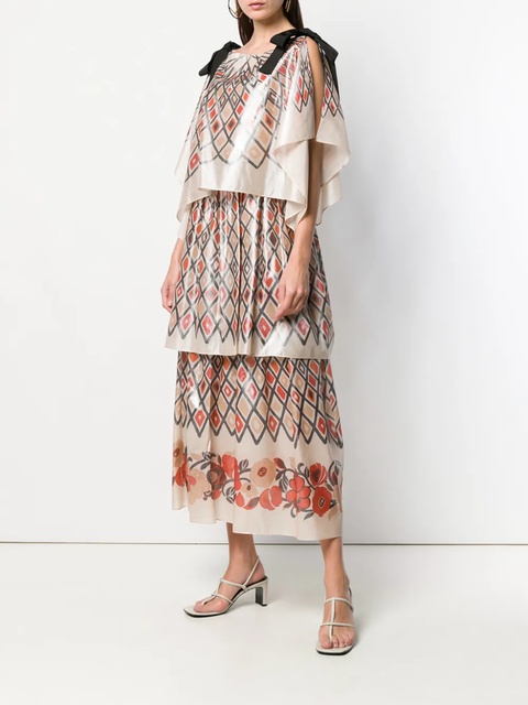 FENDI geometric skirt dress - Neutrals - zdjęcie produktu nr 1