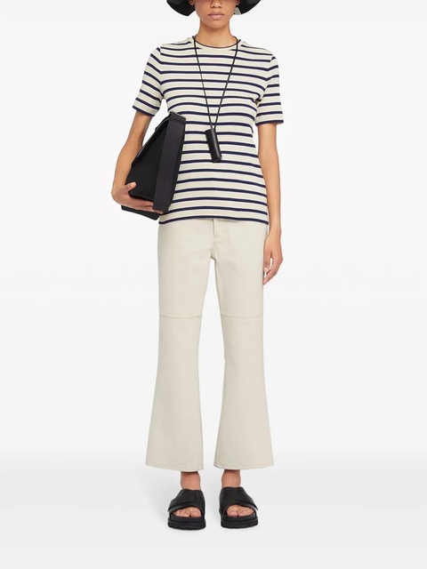 Jil Sander striped cotton T-shirt - White - zdjęcie produktu nr 2