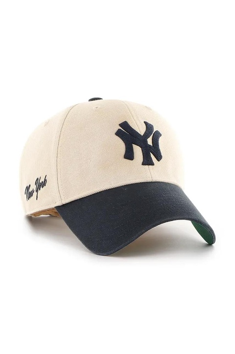47 brand czapka z daszkiem bawełniana MLB New York Yankees kolor biały z aplikacją B-FIRFD17HTP-SS - zdjęcie produktu nr 2