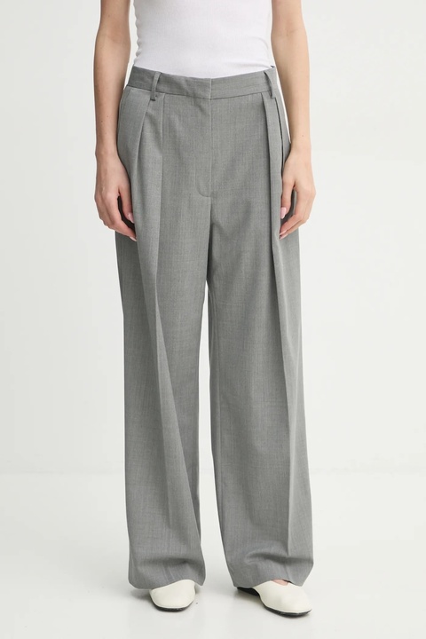 Day Birger et Mikkelsen spodnie z domieszką wełny Enzo kolor szary szerokie high waist DAY65243556 - zdjęcie produktu nr 1