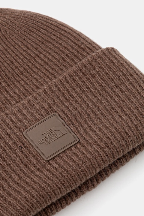The North Face czapka z wełną Urban Patch kolor brązowy NF0A7WJG1OI1 - zdjęcie produktu nr 2