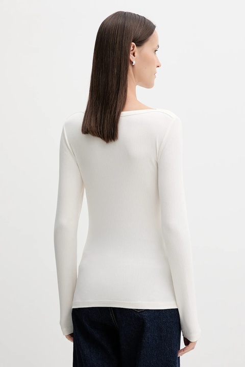 Tommy Hilfiger longsleeve kolor beżowy WW0WW47309 - zdjęcie produktu nr 1