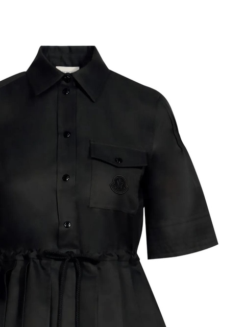 Moncler drawstring pleated midi dress - Black - zdjęcie produktu nr 2