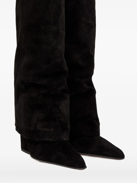 Paris Texas 100mm Jane suede boots - Black - zdjęcie produktu nr 2