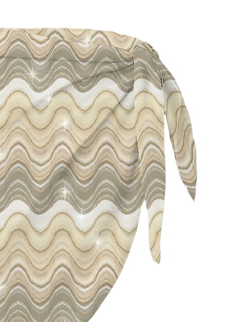 MC2 Saint Barth wave-pattern sarong - Neutrals - zdjęcie produktu nr 2