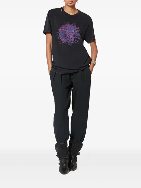 MARANT ÉTOILE Zoeline graphic T-shirt - Black - zdjęcie produktu nr 2