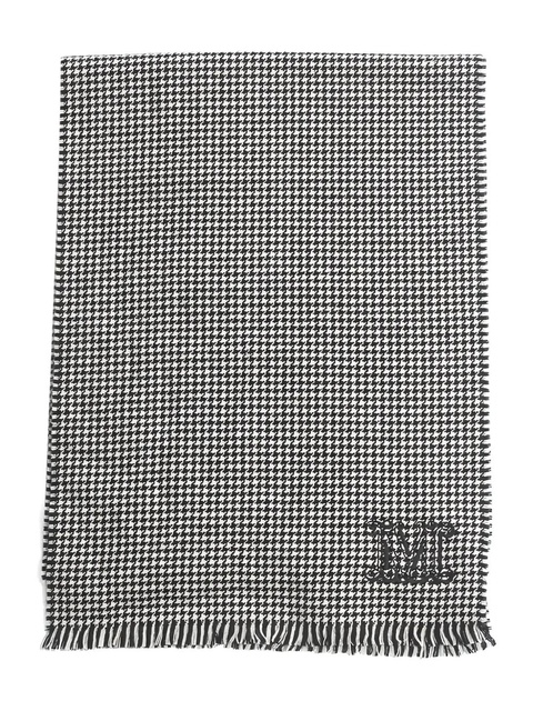 Max Mara houndstooth fringed scarf - Black - zdjęcie produktu nr 1