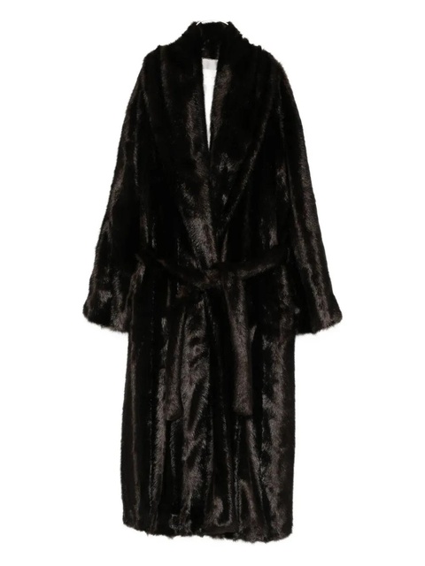 Magda Butrym shawl-lapels belted coat - Brown - zdjęcie produktu nr 1