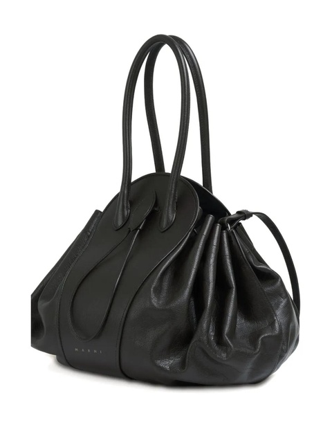 Marni tubular handle tulipea shoulder bag - Black - zdjęcie produktu nr 2