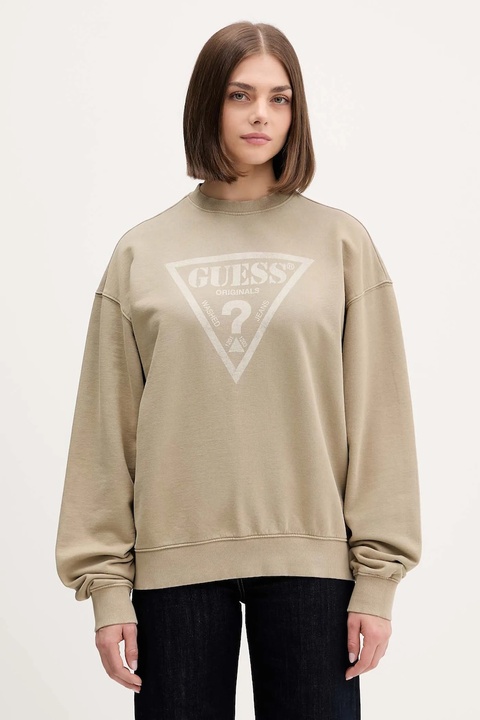 Guess Originals bluza bawełniana damska kolor zielony z nadrukiem M5GQ35 K68I4 - zdjęcie produktu nr 1