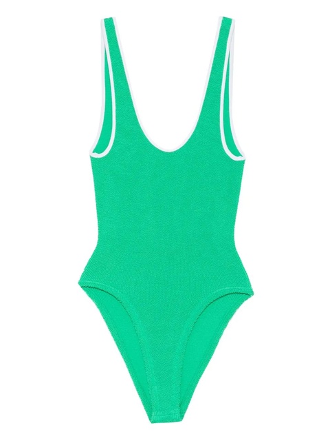 Hunza G For El Silencio Faye contrast swimsuit - Green - zdjęcie produktu nr 1