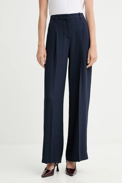 BOSS spodnie damskie kolor granatowy szerokie high waist 50548479 - zdjęcie produktu nr 1