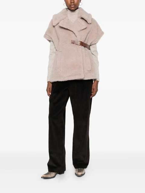 Max Mara belted-waist coat - Neutrals - zdjęcie produktu nr 2