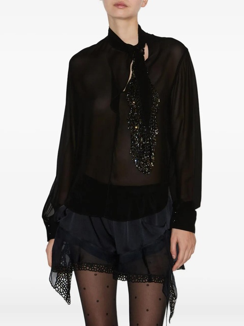 ISABEL MARANT Elaura blouse - Black - zdjęcie produktu nr 2