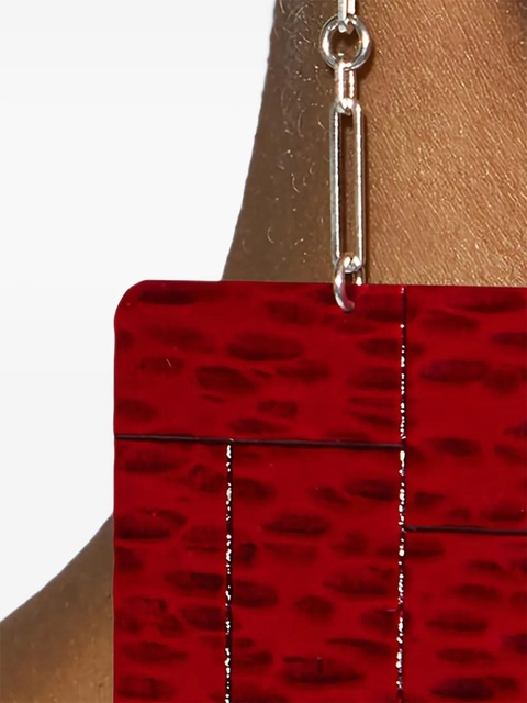 ISABEL MARANT Blacke patterned earrings - Red - zdjęcie produktu nr 2