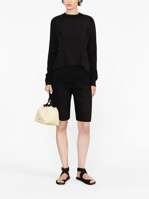 Jil Sander layered-design wool jumper - Black - zdjęcie produktu nr 2