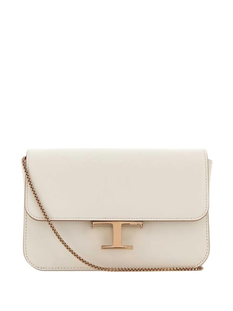 Tod's logo-plaque leather crossbody bag - White - zdjęcie produktu nr 1