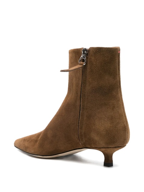 Aeyde pointed-toe kitten-heel boots - Brown - zdjęcie produktu nr 2