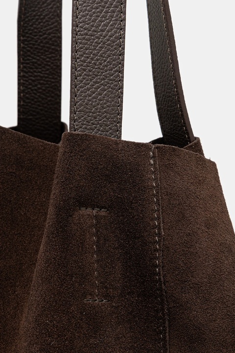 Answear.LAB torebka zamszowa kolor brązowy - zdjęcie produktu nr 1