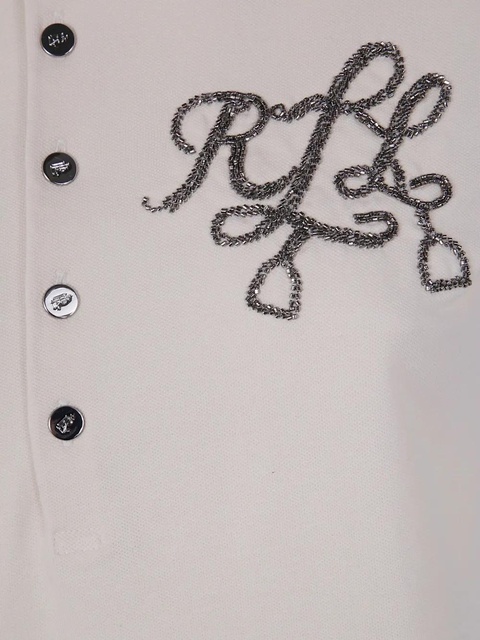 Lauren Ralph Lauren logo-embroidered polo top - Neutrals - zdjęcie produktu nr 2