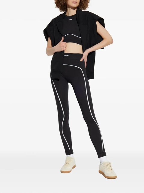 Off-White seamless curved-hem top - Black - zdjęcie produktu nr 2