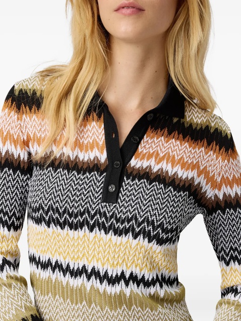 Missoni chevron-pattern polo neck top - Multicolour - zdjęcie produktu nr 2