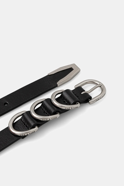 Rag & Bone pasek skórzany damski kolor czarny WJW24S1007UA07 - zdjęcie produktu nr 2