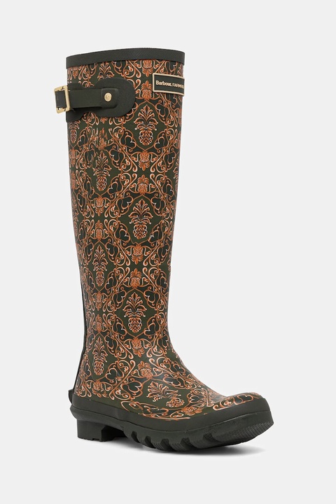 Barbour kalosze Barbour x Farm Rio Cami Wellington damskie kolor zielony LRF0124MI13 - zdjęcie produktu nr 1