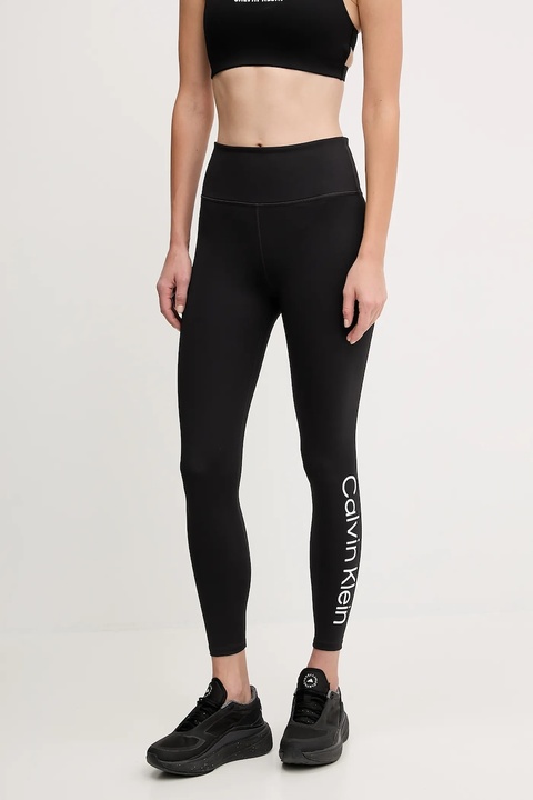 Calvin Klein Performance legginsy treningowe damskie kolor czarny wzorzyste LVGWS5L613 - zdjęcie produktu nr 2