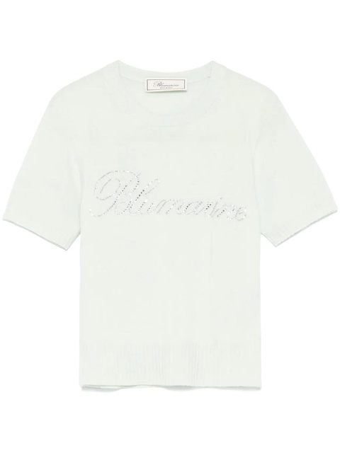 Blumarine logo-appliqué T-shirt - Green - zdjęcie produktu nr 1