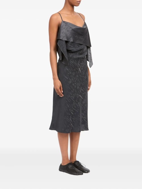 MM6 Maison Margiela ruffled strap midi dress - Grey - zdjęcie produktu nr 2